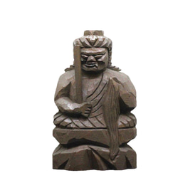 不動明王坐像 (15cm fd4626) 佛像圓空佛複製品木雕 第2張的照片