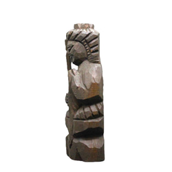 不動明王坐像（15cm fd4626）仏像 円空仏 摸刻 木彫 4枚目の画像