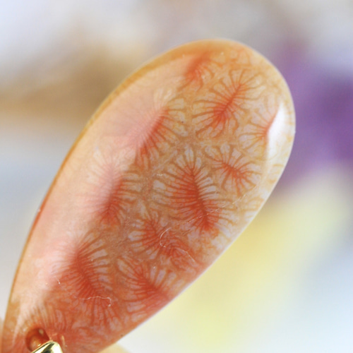 ホワイトフォッシルコーラル ブーケピアス u14-pe84【ピアス ／イヤリング】ブライダル 小枝 ホワイトフラワー