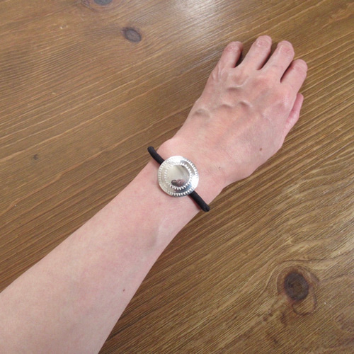 確認用 桜コンチョ髪留めヘアゴムシルバー925ハンドメイドオーダー可能