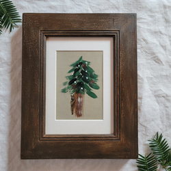 クリスマスツリーとクマさん　カレンダーの原画 1枚目の画像