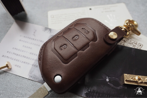 本革の手縫いJeep/Wranglerジープ ラングラースマートキーケース 本革の手縫いJeep/Wranglerジープ ラングラースマートキーケース