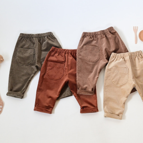 パンツ ハートポケット裾フリルコーデュロイパンツ キッズ 子供