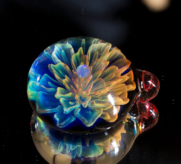 虹の花 ボロシリケイトガラスペンダント rf10 5枚目の画像