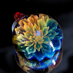 虹の花 ボロシリケイトガラスペンダント rf10 3枚目の画像