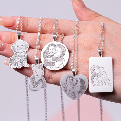 14kgf AAA【ラピスラズリ 写真オーダーネックレス】うちの子オーダー