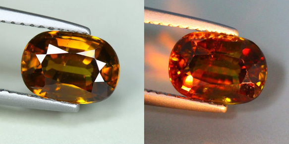 一点もの k14 Color Change  Sphene リング No.2/ 受注制作 5枚目の画像