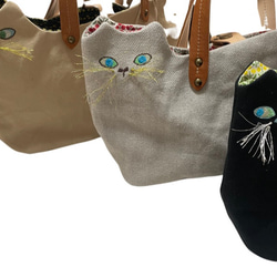 黒猫ちゃん　猫好きさんの為のトートバック 10枚目の画像