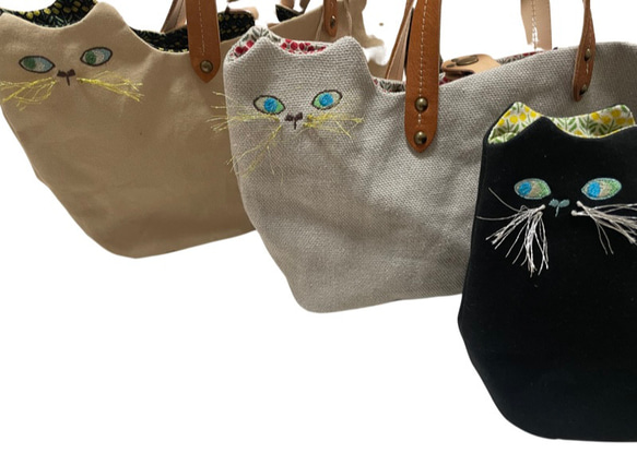 黒猫ちゃん　猫好きさんの為のトートバック 10枚目の画像