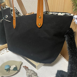 黒猫ちゃん　猫好きさんの為のトートバック 3枚目の画像