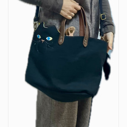 黒猫ちゃん　猫好きさんの為のトートバック 14枚目の画像
