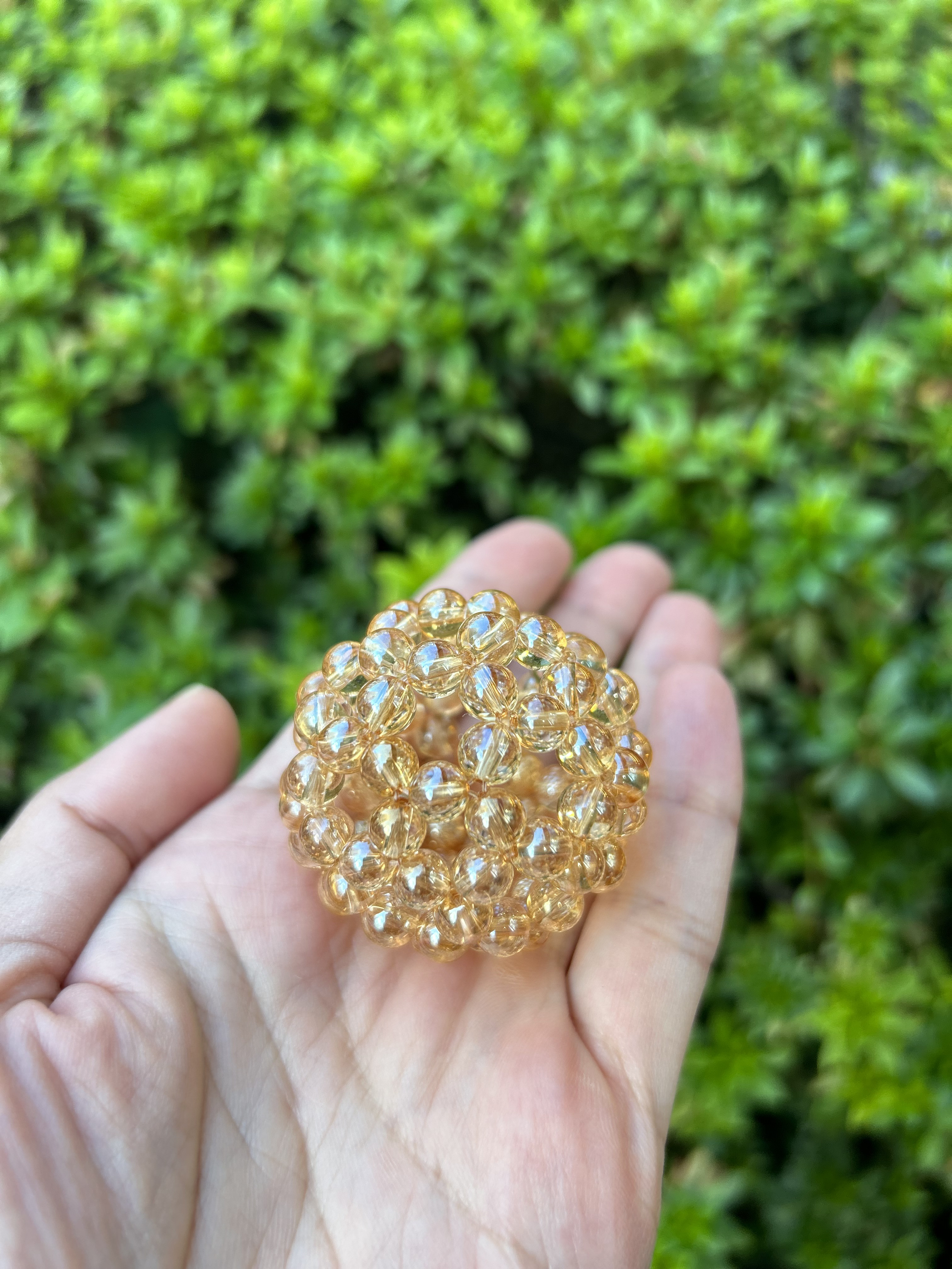 神聖幾何学フラーレン/ゴールデンオーラクリスタル 4mm/1個