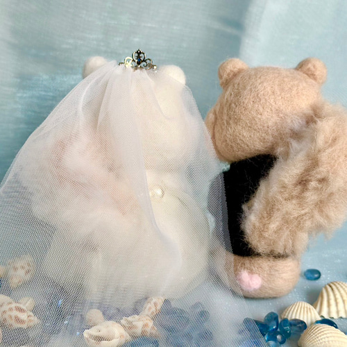 羊毛フェルト リス シマリス ウェルカムドール 置物 羊毛