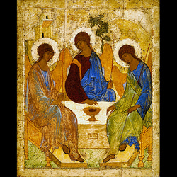 アンドレイ・ルブリョフ『 至聖三者 』のカギ掛けフォトタイル 2 2枚目の画像
