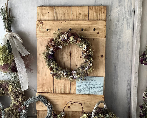 インテリア雑貨　リース GREEN HOUSE（グリーンハウス） ワイヤーリースフック S ゴールド