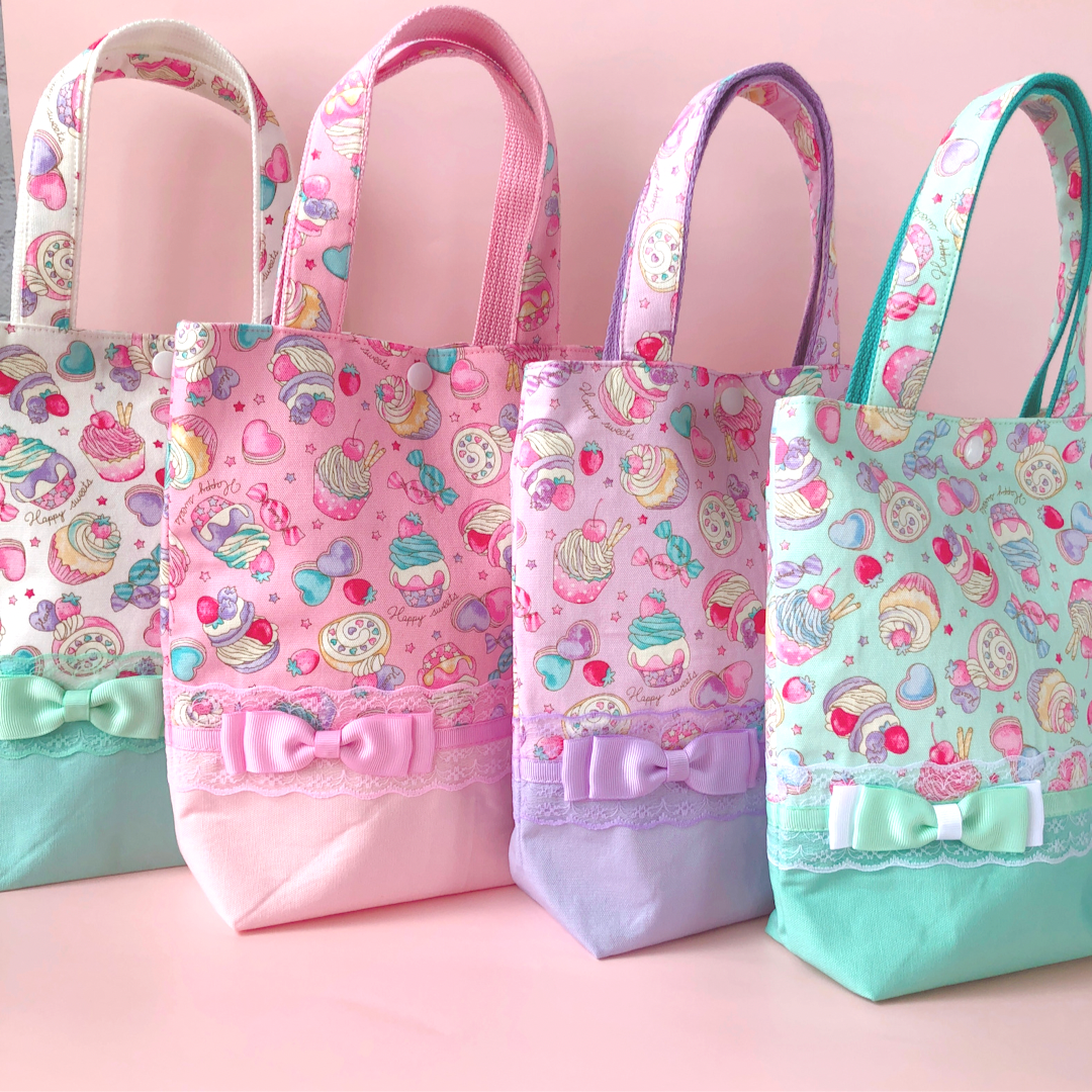 ぬいぐるみ ゆめかわ くま(ブルー) 上履き入れ♡入園入学♡ハンドメイドꕤ女の子