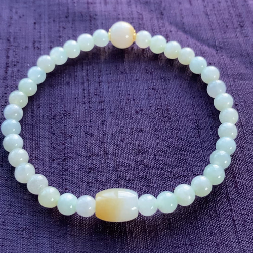 天然ミャンマー産本翡翠 平安扣ブレスレット 13〜19cm 本翡翠 ブレスレット ミャンマー産 13mm 17.5cm 天然石