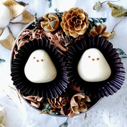 シマエナガのチョコレート型（もちもち）（２３）　シリコンモールド　お菓子　手作り　プレゼント 2枚目の画像