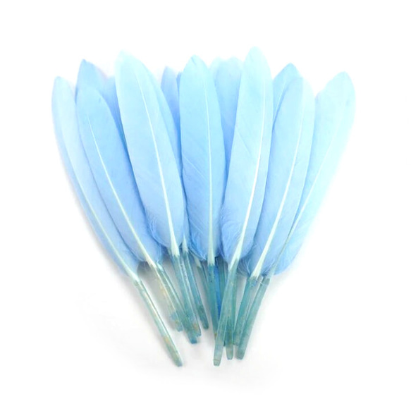 10個】ふわふわ天然フェザー アヒルの羽 28色 スカイブルー その他素材  