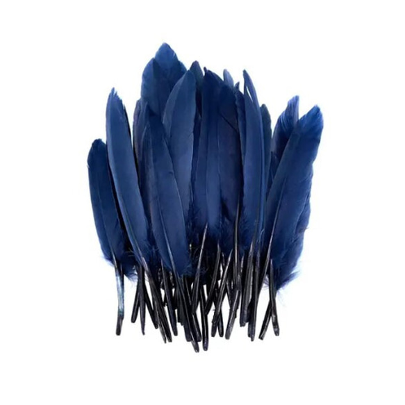 10個】ふわふわ天然フェザー アヒルの羽 28色 ネイビー その他素材  
