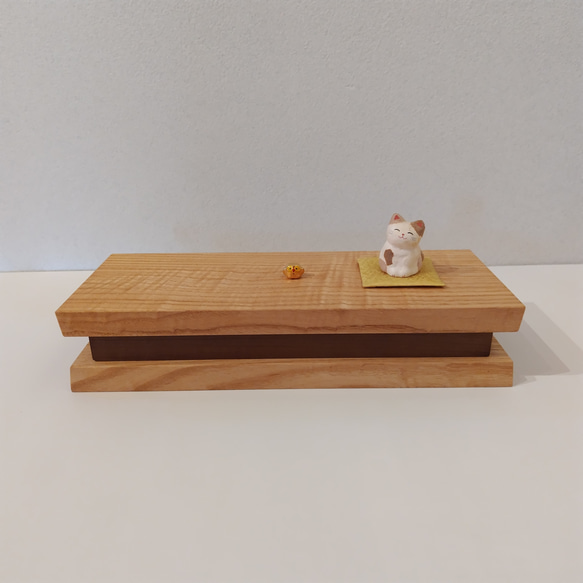 飾り台にもなる木箱6.7cm×23.5㎝　【名入れ可】 ～クリ･ホオノキ～ 1枚目の画像