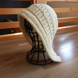 ⛄⛄防寒対策 厚地の暖かニット帽子⛄⛄ 【送料無料】バラクラバ。ボンネットタイプ 1枚目の画像