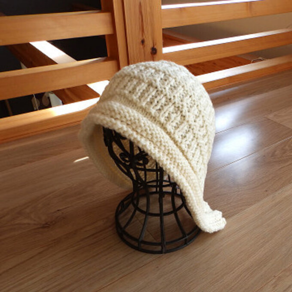 ⛄⛄防寒対策 厚地の暖かニット帽子⛄⛄ 【送料無料】バラクラバ。ボンネットタイプ 5枚目の画像