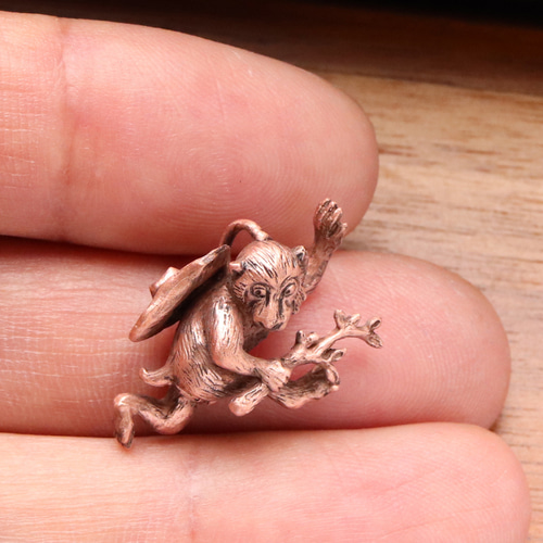 立体鳥獣戯画 追いかけっこのサル （659-781/純銅製） その他