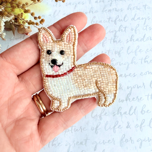 【コルリ】ビーズ刺繍ブローチバッグチャーム オリエンタル風ビーズ刺繍バッグチャームキット 【作家：サクラ