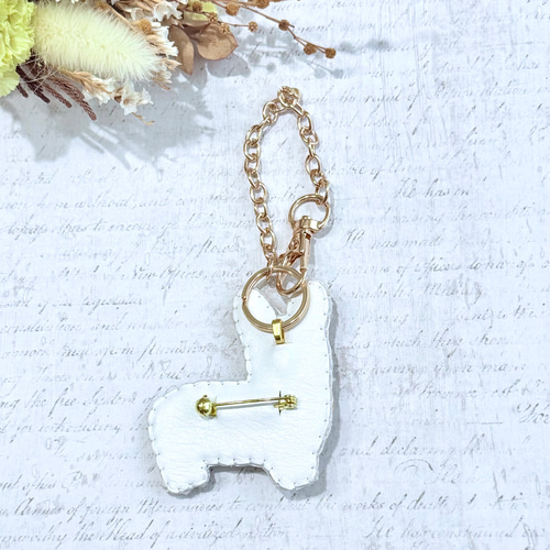 2way】ビーズ刺繍のうちの子バッグチャーム&ブローチ・コーギー バッグ