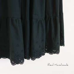 [予約販売] ブラックスカラップティアードスカート 13枚目の画像