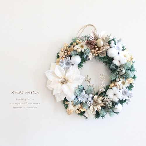 早期割引中 クリスマスリース ドライフラワーリース