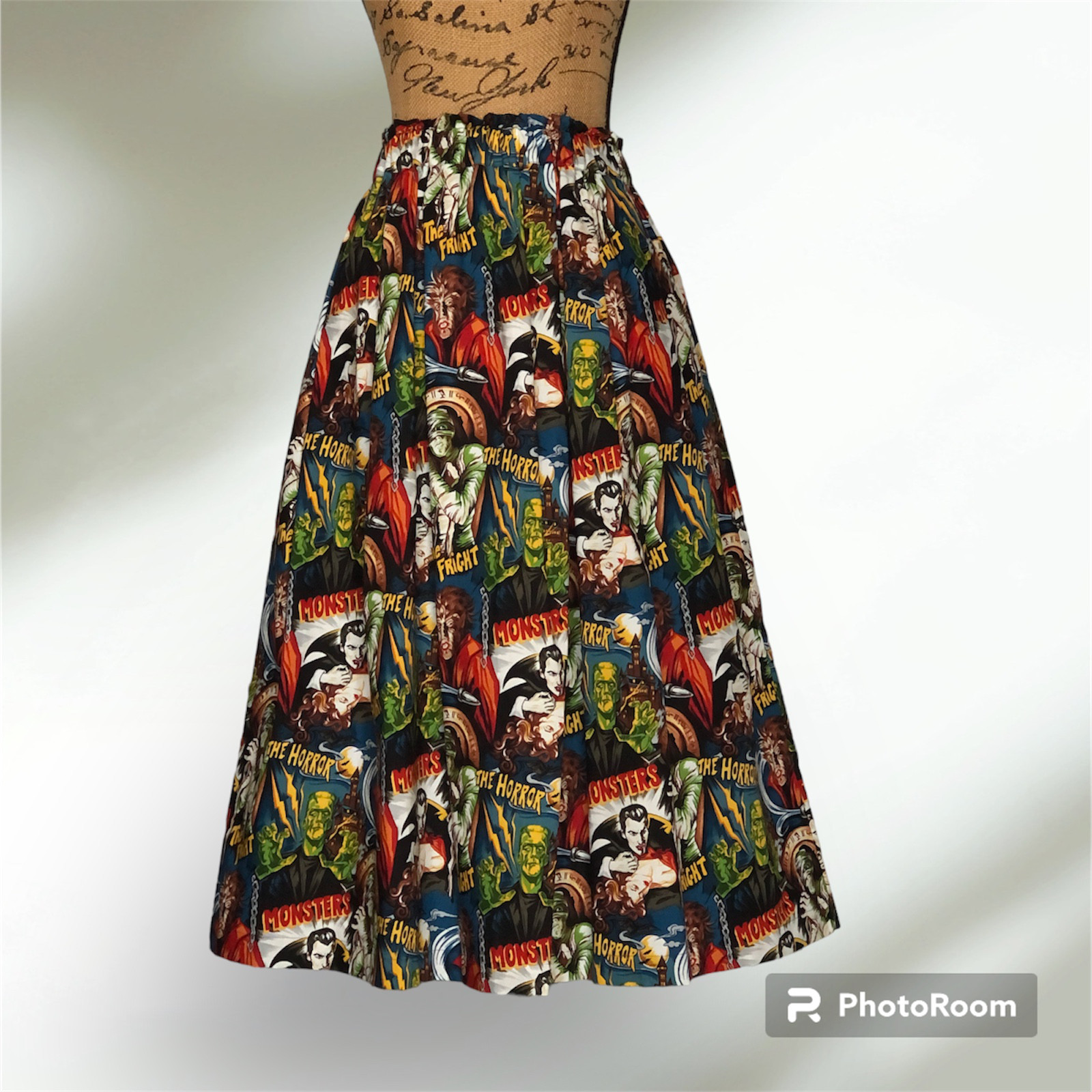 モンスター　タックギャザースカート　（USA生地）