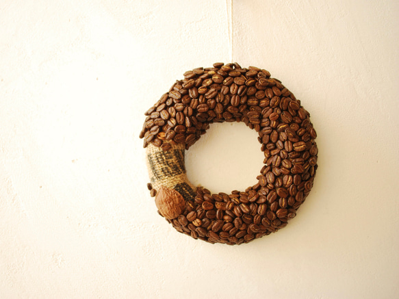 ten.：the MAME コーヒー豆のリース/ドライリース【受注制作】 1枚目の画像