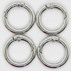 丸型 カラビナ 4個★20ｍｍ/シルバー★リング 丸 キーホルダー キーリング カラビナフック(carabiner4) 3枚目の画像