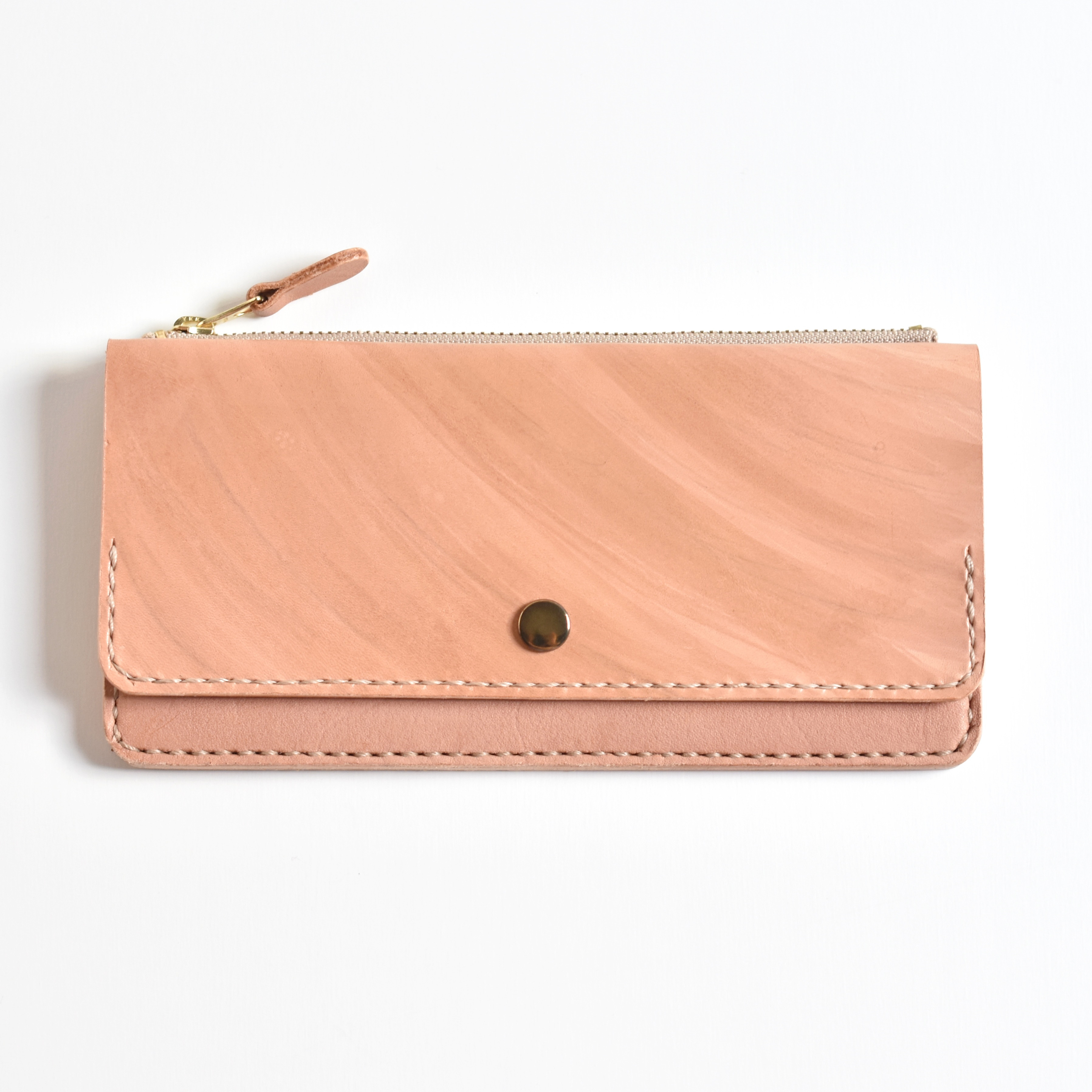 【SALE ￥5,000 OFF】革の手染め財布 「mokha（スリムな長財布）」