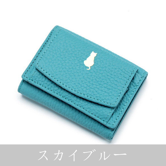 【全17色】 三つ折り財布 本革 牛革 小さい財布  ミニ財布 コンパクト財布 【M013】 8枚目の画像