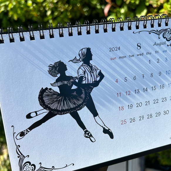 【バレエ切り絵】カレンダー2024 Saori.K cutpaper art 13枚目の画像