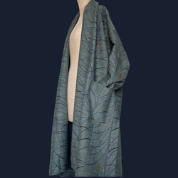 秋冬 ランクアップコーデ 着物ガウン カーディガン 着物リメイク コート 着物 和柄 フリーサイズ Ｊ51006 9枚目の画像