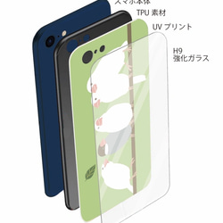 Torinos iPhone 強化ガラスタイプスマホカバー　ひよこ　たんぽぽ 2枚目の画像