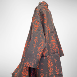 秋冬 ランクアップコーデ 着物ガウン カーディガン 着物リメイク コート 着物 和柄 フリーサイズ Ｊ51004 5枚目の画像