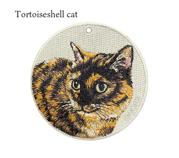 キーホルダー 猫 刺繍 ネコ チャーム ペット 動物  茶トラ しろねこ 白猫 さびねこ チンチラ ペルシャ猫 三毛猫 19枚目の画像