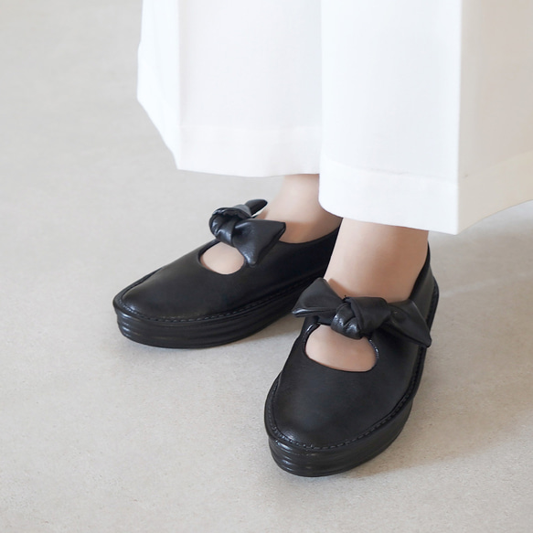 オトナ可愛いリボンシューズ (AMAND) 靴 日本製 【5～20日以内発送】 13枚目の画像