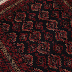 部族の伝統モチーフが特徴的なオリジナルトルクメン　オールド手織り絨毯　ヴィンテージラグ　127x177cm　＃57 3枚目の画像
