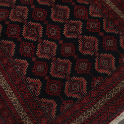 部族の伝統モチーフが特徴的なオリジナルトルクメン　オールド手織り絨毯　ヴィンテージラグ　127x177cm　＃57 4枚目の画像
