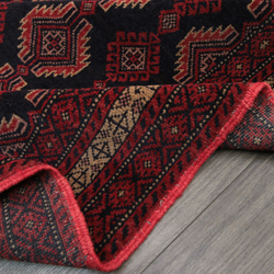 部族の伝統モチーフが特徴的なオリジナルトルクメン　オールド手織り絨毯　ヴィンテージラグ　127x177cm　＃57 6枚目の画像