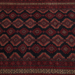 部族の伝統モチーフが特徴的なオリジナルトルクメン　オールド手織り絨毯　ヴィンテージラグ　127x177cm　＃57 8枚目の画像