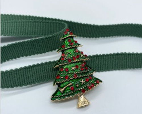 クリスマス企画】①クリスマス帯留め＆帯締め（真田紐）セット 帯留め
