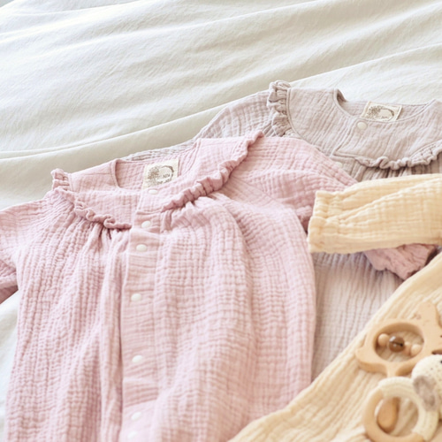 ベビー服 ふわふわダブルガーゼ・2Wayカバーオール 50～70