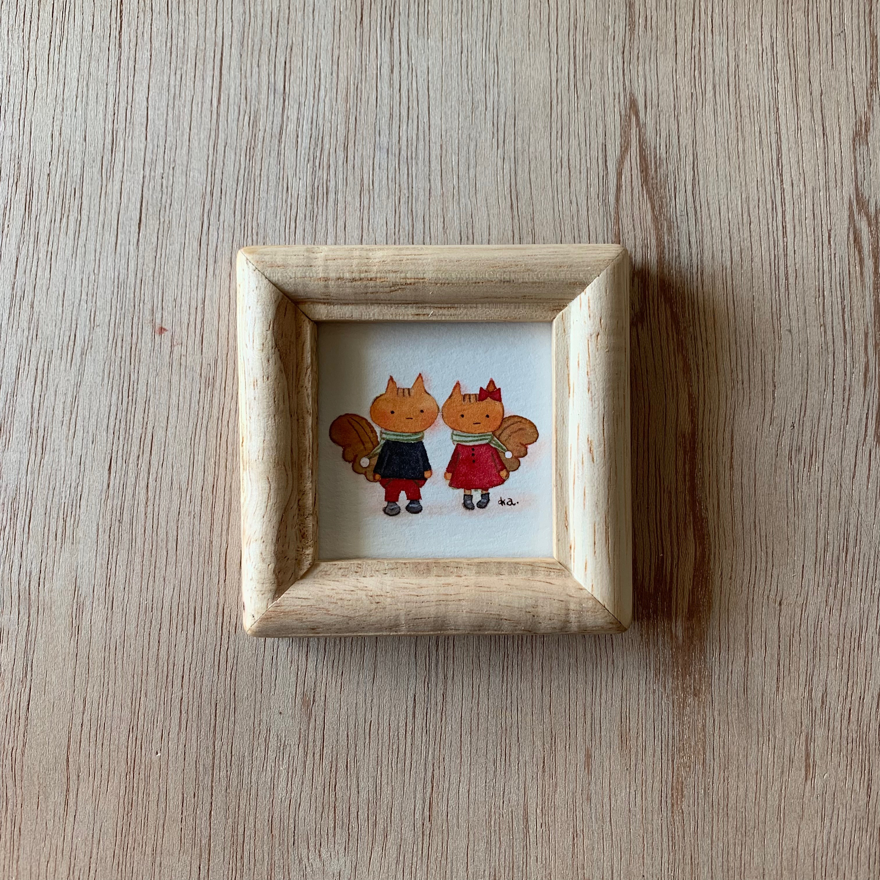 「秋見つけた」ミニ額　原画